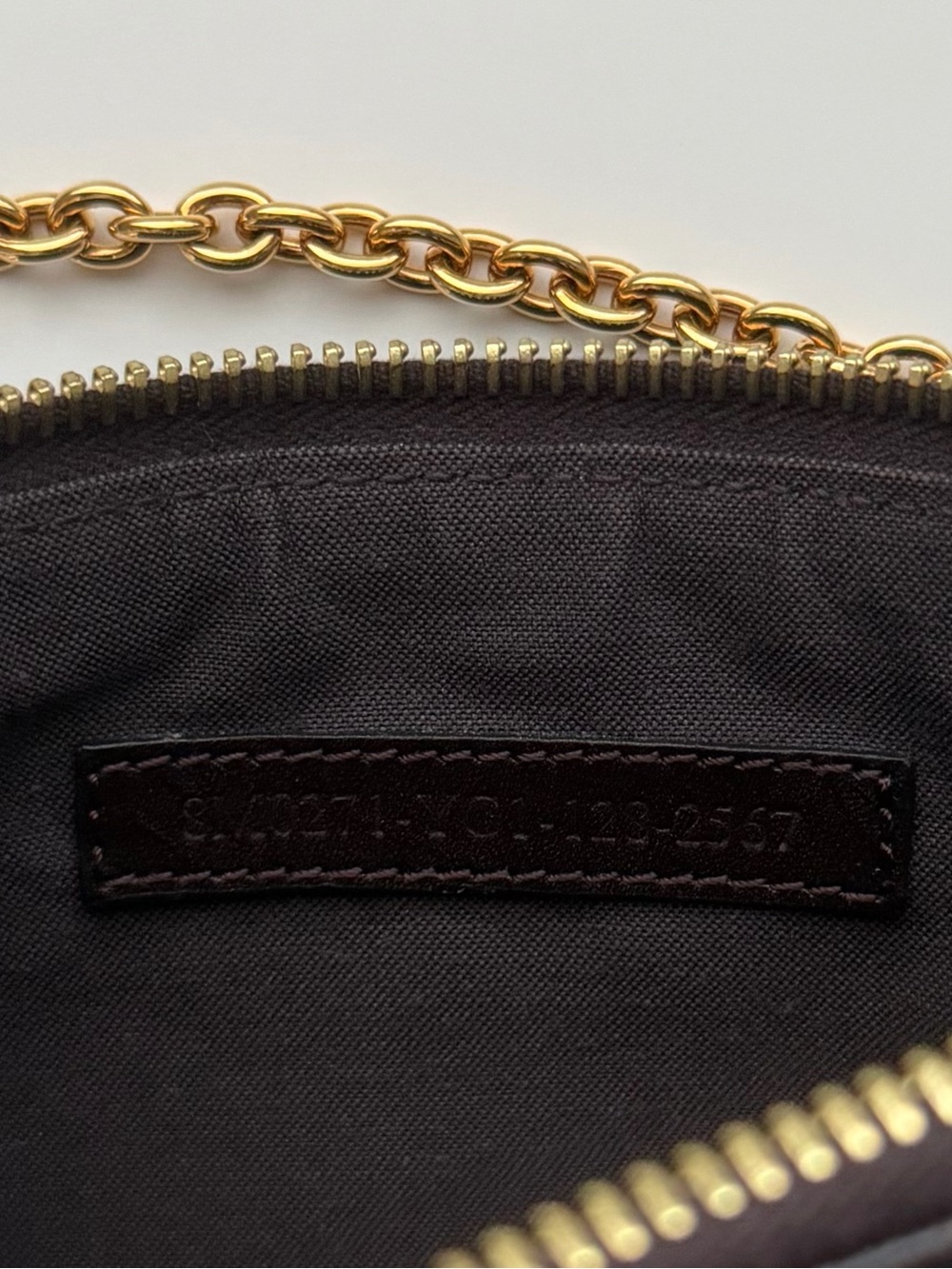 Fendi Dark Brown FF Logo Mini Shoulder Bag with Gold Chain - Picture 6 of 7